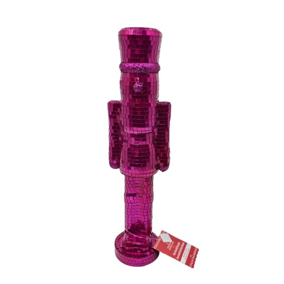 Ashland Blue Mirror Ball & Glitter Disco 13" Nutcracker Tabletop Decor NEW - Picture 9 of 13